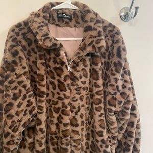 Faux fur kittenish bomber coat